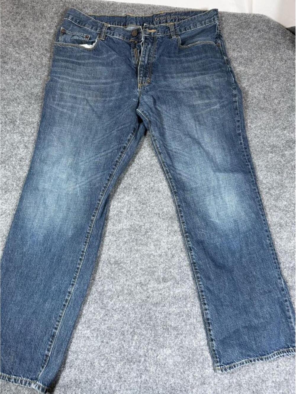 Gap Men's Premium Loose Fit Blue Denim Jeans 36/32